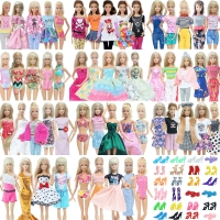 5 Pcs Fashion Daily Wear Casual Outfits Vest Shirt Skirt Pants Dress Dollhouse Accessories Clothes for Barbie Doll