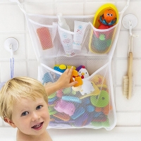 Storage Net for Kids' Bathroom Toys with Suction Cups
