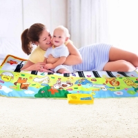 135X58CM Large Size Musical Mat Baby Animal Theme Educational Learning Toy Children Baby Toy  Infantil Playing Type Music Mat