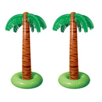 Comfortable Surf Mat Water Game Float Blow Up Tropical Palm Tree Mat Summer Party Sunbath for Party Game Bar Accessories