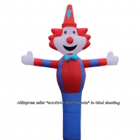 3D Red Blue Clown Air Dancer Sky Dancer Inflatable Tube Clown Dance Puppet Wind Inflatable Advertising Bouncy for 18'' Blower