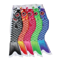 Japanese Carp Windsock Streamer in 4 Sizes and Colorful Cartoon Fish Design - Perfect Gift for Koinobori Enthusiasts!