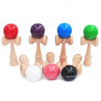 Free Shipping Wooden Toys Outdoor Sports Toy Ball Kendama Ball PU Paint 18.5cm Strings Professional Adult Toys Leisure Sports
