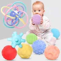 Educational Tactile Baby Ball for Sensory Development (0-12 months) - Soft Massage Toy Ball Game.