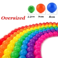Eco-Friendly and Colorful Oversized Pool Balls, 50/100 pcs, Various Sizes: 5.5/7/8 cm. Ideal for Outdoor Fun and Baby's Playtime.