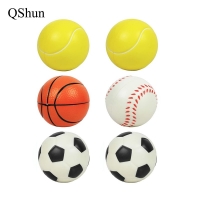 Set of 6 Soft Foam Squeeze Balls - Football, Basketball, Baseball and Tennis - Perfect for Kids and Stress Relief