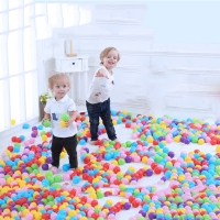 Colorful Soft Plastic Ocean Ball Pit Toys - Set of 300 for Kids Swimming Pool and Play Area.