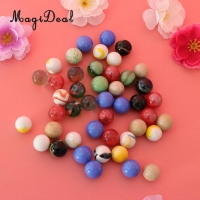 Colorful Glass Marbles Set for Kids Marble Run, Solitaire Game, Vase Filler, Fish Tank Decoration - 45pcs, 16mm in Size.