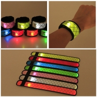 LED Nylon Slap Bracelet with Luminous Effect for Sports and Outdoor Activities