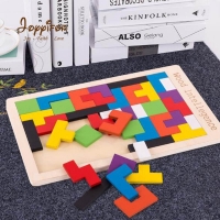 FGHGH Baby Wooden Tetris Puzzles Tangram Toys Colorful Deformation Jigsaw Board Kids Educational Toy For Children Christmas Gift