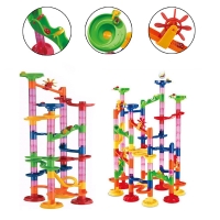 DIY Marble Run Track Toy Set - 105 Pieces, Educational Game for Kids, Includes Pipes, Blocks and Marbles. Ideal as Gift.