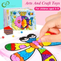 DIY Cartoon Crafts Kit: 3pcs Felt Paper Toys for Kids - Fun Art & Craft Gift for Boys and Girls (GYH)