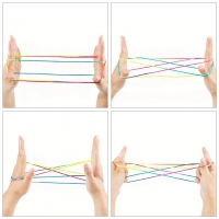 Colorful Finger Thread Rope Game for Kids - Board Game for Team Play - Develops Puzzle Skills and Figure Recognition.