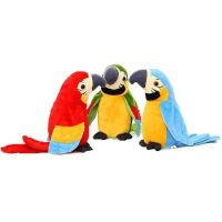 Children Electric Plush Toys Can Learn To Talk Parrot Fan Wings Repeat Reading Tongue Voice Recording Parrot Dolls For Kid Gift
