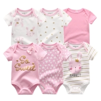 2022 Newest 6PCS/lot Baby Girl Clothe Roupa de bebes Baby Boy Clothes Unicorn Baby Clothing Sets Rompers Newborn Cotton 0-12M