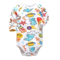 Long Sleeve Cotton Baby Bodysuit for Newborns 0-24 Months - Printed Infant Clothes (1 Piece)