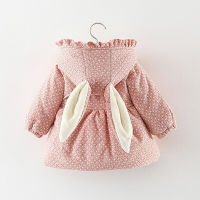 Floral Hooded Cotton-Padded Jacket for Newborn Baby Girl - Birthday Outfit for 1 Year Old