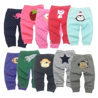 5 pcs/set baby pants 0-24 months bebe pant 5 pcs embroidery cuff style pant children colorful and cute wear