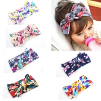 Boho Toddler Headband for Girls with Colorful Ribbons and Bow Knot.