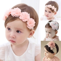 Baby Flower Headband for Girls - Bow Hairband for Toddlers and Kids, Turban Style Hair Accessories for Babies