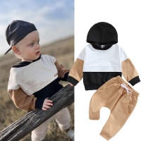 Boys Hooded Sweatshirt and Pants Set for Fall (3 Months-3 Years)