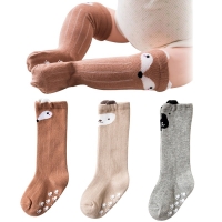 3 Pairs/Lot Baby Socks Knee High Boy Girl Infant Toddler Cotton Long Socks Anti Slip Cute Cartoon Animal Non-Slip for 3-36M
