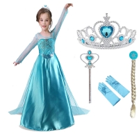 Custom Christmas Elsa & Anna Princess Dress Set for Girls' Cosplay or Summer Wear