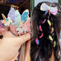 2021 New Girls Cute Cartoon Unicorn Colorful Long Tassel Headband Sweet Hair Ornament Hairpin Hair Clip Fashion Hair Accessories