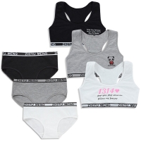 Girls' Sports Bra and Underwear Set for Ages 8-14 - Teen Training Bra and Panties Kit