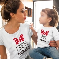 Fashion Mother kids tshirt Matching Family Outfits family look mommy and me clothes Daughter Cotton Tops baby girl clothes