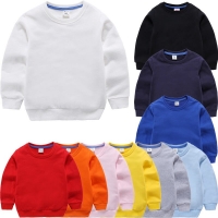 Kids Cotton Hoodie Sweatshirts for Boys and Girls (1-9 Years) - Solid Color, Autumn-Winter Apparel.