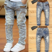 DIIMUU Kids Skinny Jeans Boys Denim Clothing Bottoms Casual Trousers Children Clothes Pants Infant Toddler Garments Jean