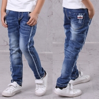 IENENS Kids Boys Jeans  Fashion Clothes Classic Pants Denim Clothing Children Baby Boy Casual Bowboy Long Trousers  5-13Y