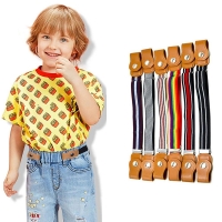 Adjustable Elastic Belts for Kids - 15 Styles (No Buckle, Stretch, Buckle-Free)