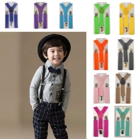 Adjustable Y-Back Kids Suspenders with Clips - Solid Colors for Boys and Girls