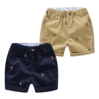 Boys' Cotton Shorts - Knee-Length, Perfect for Summer Activities and Beachwear - Elastic Waist, Solid Colors - Ideal for Toddlers and Kids Clothing Wardrobe.
