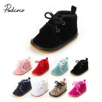 pudcoco Winter Baby Boys Girls Keep Warm Shoes First Walkers Sneakers Kids Crib Infant Toddler Footwear Solid Boots Prewalkers