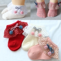 Cotton Lace Princess Baby Socks for Girls, Cute and Casual Toddler Lace Footwear.