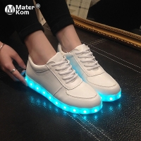 Glowing LED Shoes for Kids and Adults in 7 Colors with USB Charge - Unisex Footwear for Women and Men (Size 27-46)