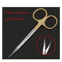 Stainless Steel Micro Cornea Scissors for Ophthalmic Surgery with 12cm Bend Head