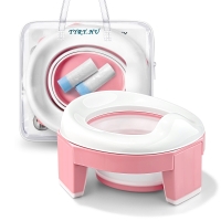TYRY.HU Baby Pot Portable Silicone Baby Potty  Training Seat 3 in 1 Travel Toilet Seat Foldable Blue Pink Children Potty