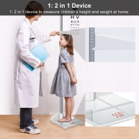 Foldable Child Height Scale and Measurement Tool - Measures Height up to 79 Inches and Weights up to 200 Pounds