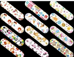 120PCS Cute Cartoon Bandages Band Aid  Adhesive  First Aid Emergency Bandage Kit For Kids Children