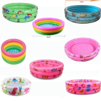 Inflatable Round Swimming Pool for 0-3 Year Olds with Rainbow Design and PVC Float Accessories