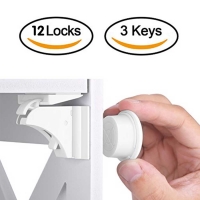 Childproof Magnetic Locks for Cabinets and Drawers - Secure Baby Safety Locks
