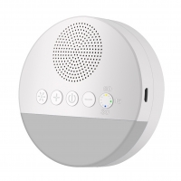 Portable Baby White Noise Machine with 6 Soothing Sounds, Soft Breath Light, and Auto Timer for Home, Travel, and Office Sleep
