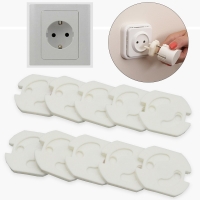 10 Pcs 2 Hole EU Power Sockets Cover Plugs Baby Electric Sockets Outlet Plug Kids Electrical Safety Protector Sockets Protection