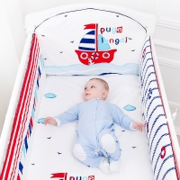 5 Pcs Cotton Baby Bedding Set Cartoon Crib Bed Bumper For Newborn Kawaii Animal Bed Sheet Infant Crib Bedding Set Baby Organizer