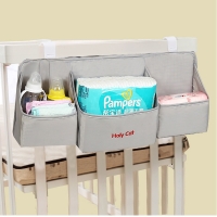 Baby Nursery Organizer Baby Crib Bed Hanging Storage Bag Newborn Diaper Stacker Caddy Container Baby Bedding Set Accessories