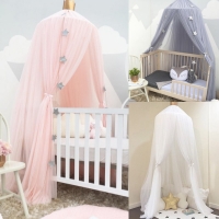 Mosquito Net with FREE Star Hanging Tent Baby Bed Crib Canopy Tulle Curtain for Bedroom Play House Tent Children Kids Room Decor